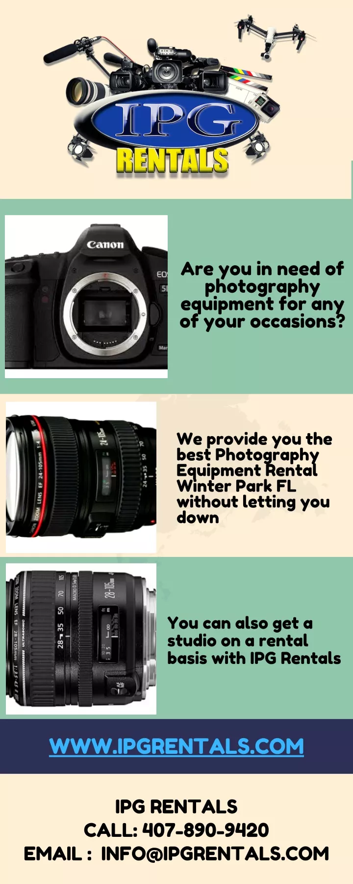 are you in need of photography equipment