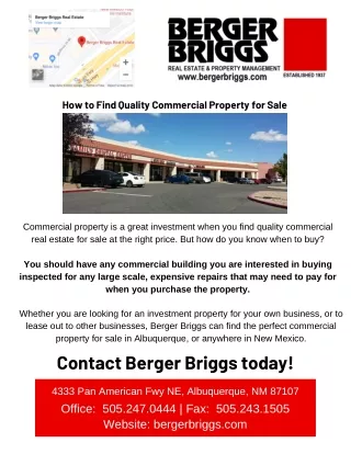 Full Service Real Estate | Berger Briggers Property Management
