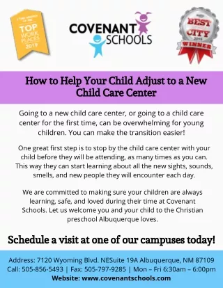 Christian Preschool Albuquerque | Covenant Schools