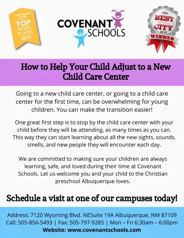 how to help your child adjust to a new child care