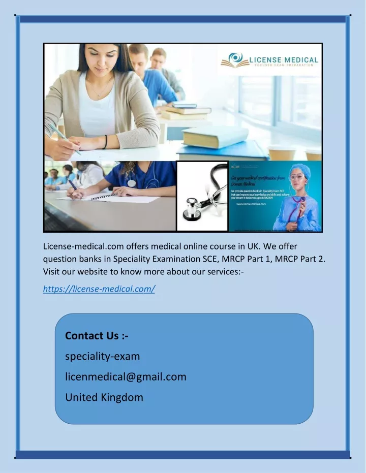 license medical com offers medical online course