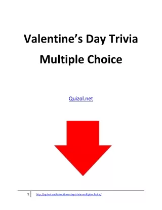 Valentines day trivia multiple choice pdf