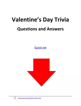 Valentines day trivia questions and answers printable pdf