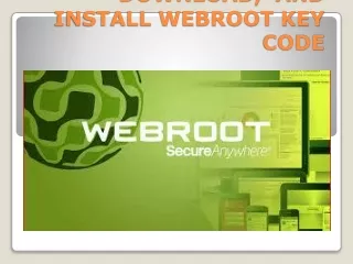 download and install webroot key code