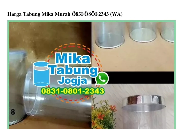 harga tabung mika murah 83i 8 i 2343 wa