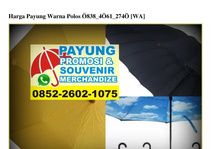 harga payung warna polos 838 4 61 274 wa