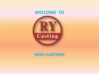 Iron Sand Castings Foundry- RENYI CASTINGS