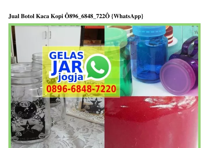 jual botol kaca kopi 896 6848 722 whatsapp