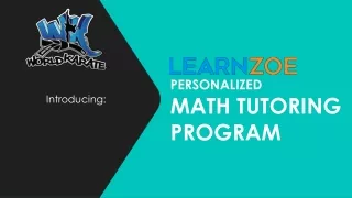 World Karate introduce LearnZOE Personalized Math Tutoring Program