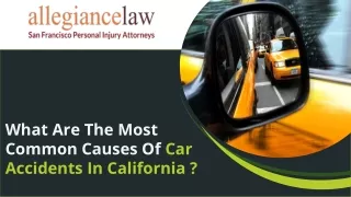 What Are The Most Common Causes Of Car Accidents In California ?