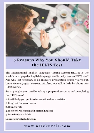5 Reasons Why You Should Take the IELTS Test