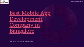 Best Mobile App Development Company Bangalore, India