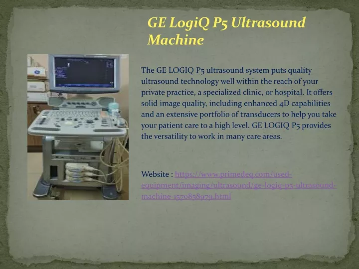 ge logiq p5 ultrasound machine