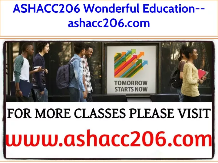 ashacc206 wonderful education ashacc206 com