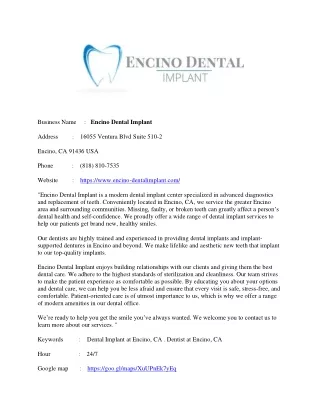 Encino Dental Implant