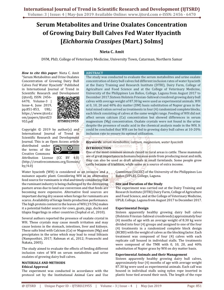 international journal of trend in scientific