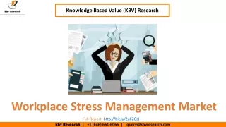 Workplace Stress Management Market Size- KBV Research