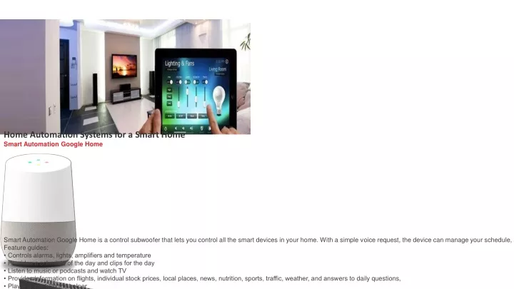 home automation systems for a smart home smart