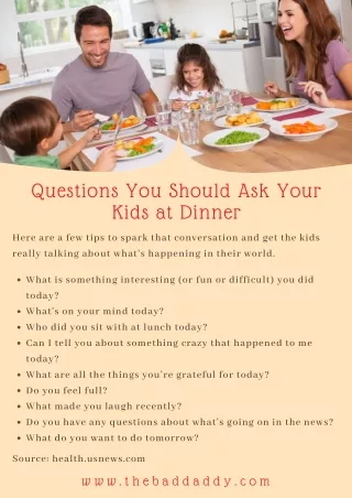 Questions You Should Ask Your Kids at Dinner