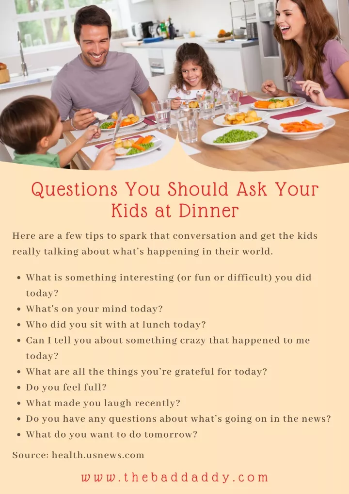 questions you should ask your kids at dinner
