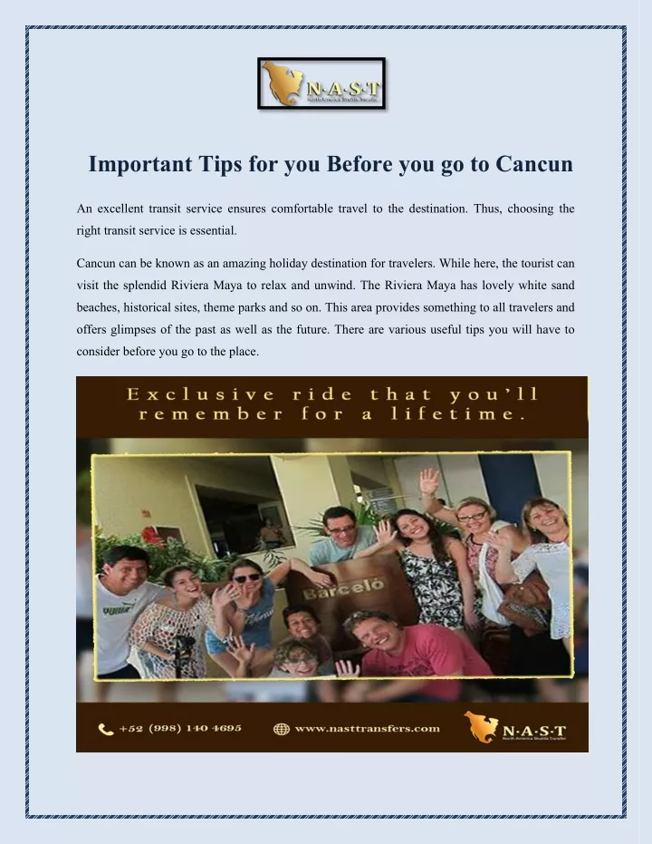 important tips for you before you go to cancun