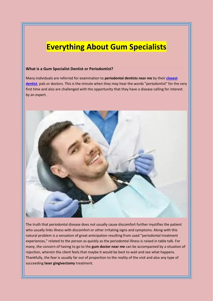 everything about gum specialists