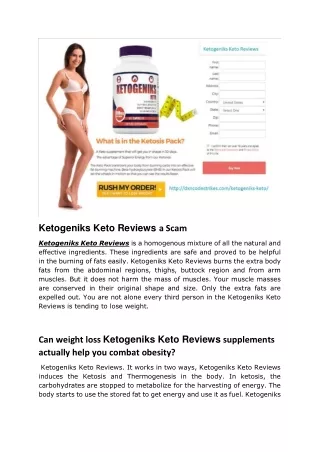 Ketogeniks Keto Reviews