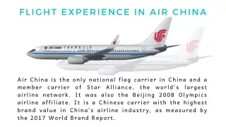 Flight experience in Air China