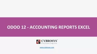 Odoo 12 - Accounting Reports Excel