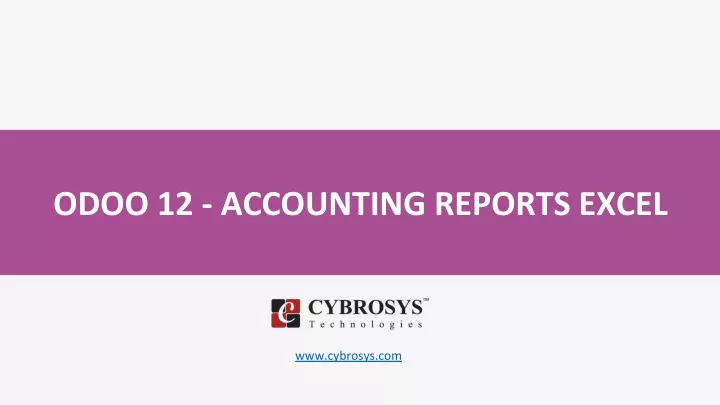 odoo 12 accounting reports excel