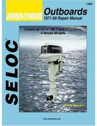1978 Johnson Evinrude Outboard 25 Hp Service Repair Manual