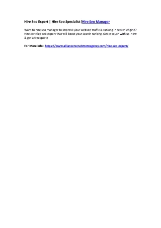 hire seo expert hire seo specialist hire