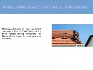 Roofing contractors Contra Costa County