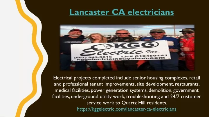 lancaster ca electricians