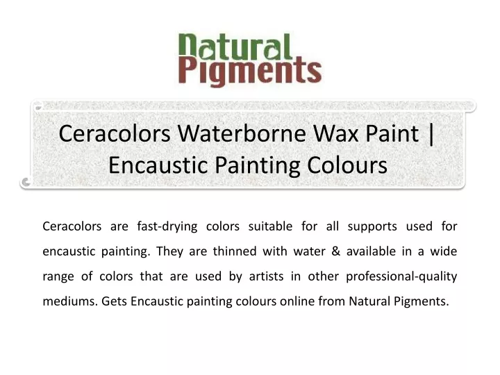 ceracolors waterborne wax paint encaustic painting colours