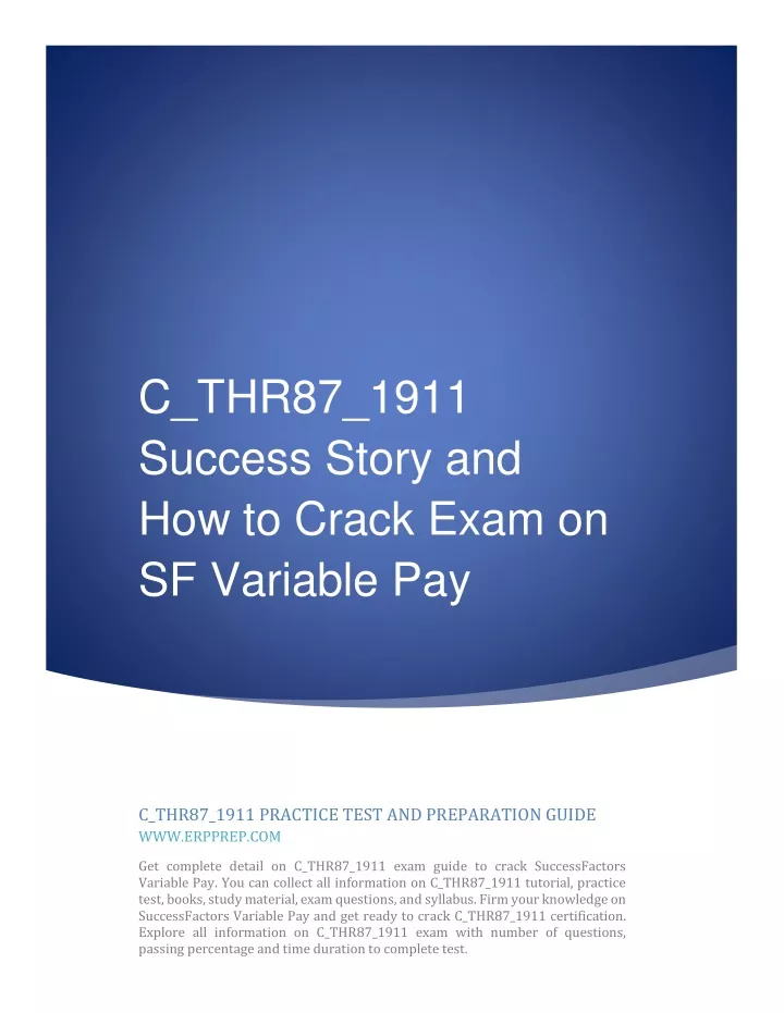 c thr87 1911 success story and how to crack exam