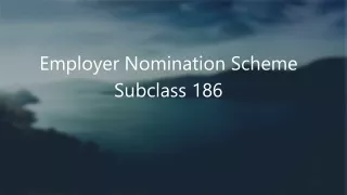 Employer Sponsored Visa 186