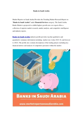 Saudi Arabia Banks Market: Growth, Opportunity and Forecast Till 2023