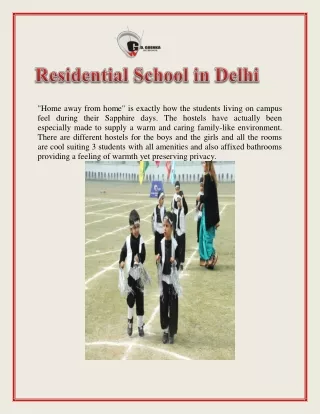 Residential School in Delhi