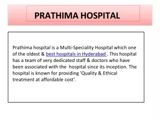 Prathima - Best Hospital in Hyderabad