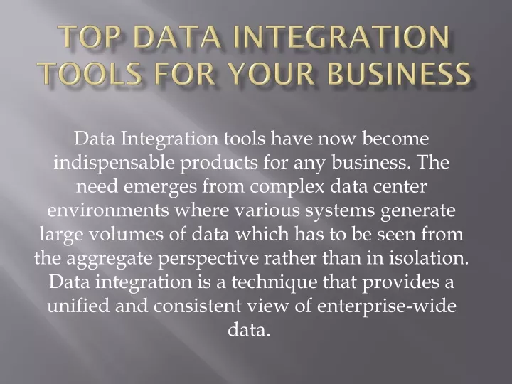 top data integration tools for your business