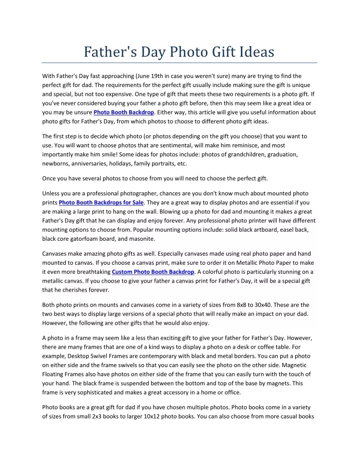 father s day photo gift ideas