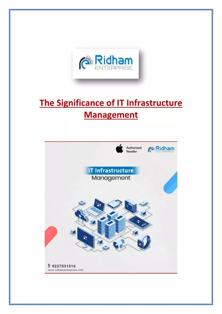 the significance of it infrastructure management