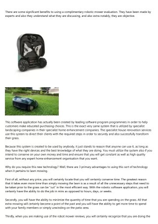 The History of Robot Lawn Mower review