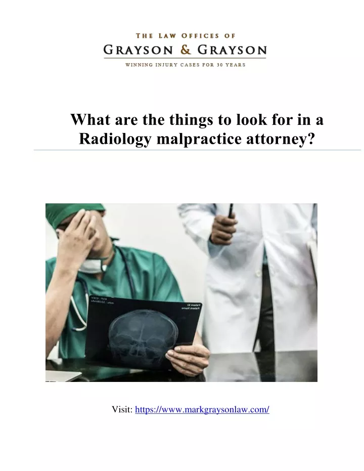what are the things to look for in a radiology