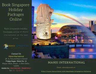 Book Singapore & Malaysia Tour Packages For Holiday