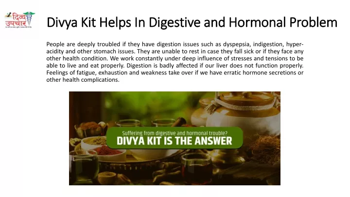 divya kit helps in digestive and hormonal problem