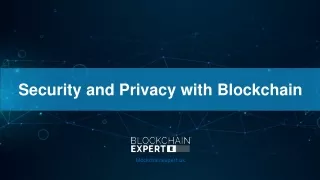 Security and Privacy with Blockchain