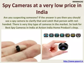 Spy Cameras at a very low price in India, Here is all you need to know