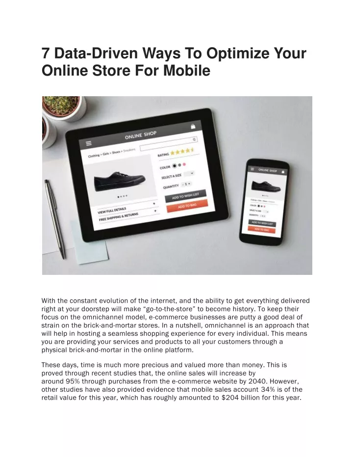7 data driven ways to optimize your online store